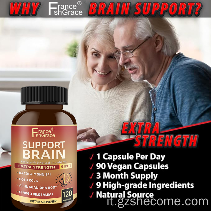 Shecome Brain Support Capsule per la salute cognitiva